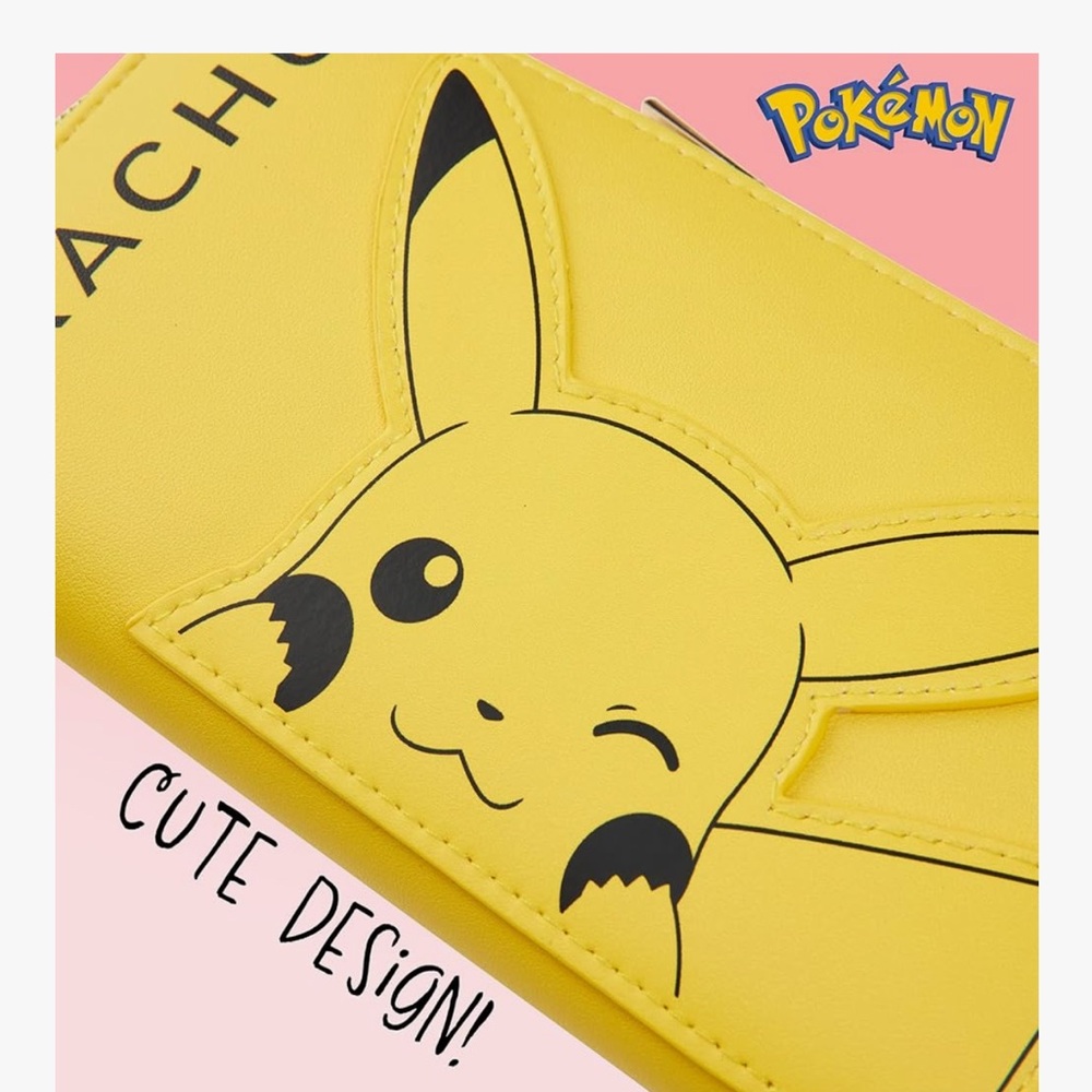 🆕 Pokemon Purses for Women Teenagers Girls - Large Ladies Purse with Card Slots - Picture 5 of 6